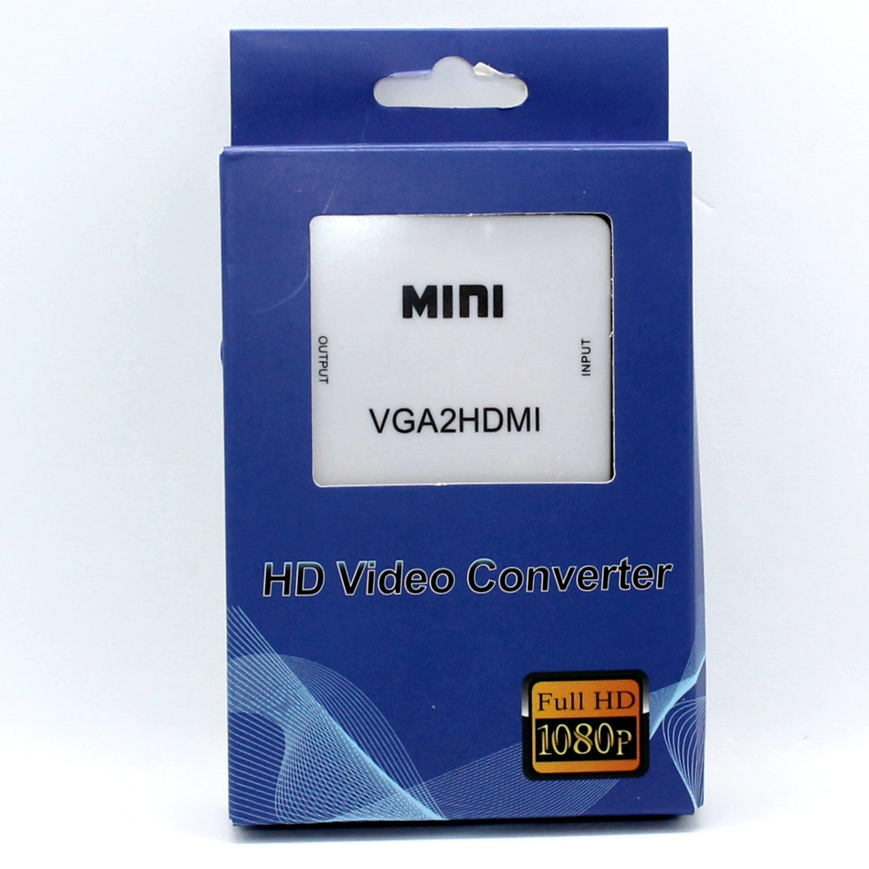 Конвертер переходник VGA to HDMI адаптер с аудио входом VGA2HDMI Converter Mini 1080P - фото 10 - id-p1333395665