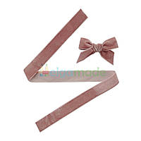 Стрічка оксамитова ТЕМНО-ПУДРОВА, 25 мм