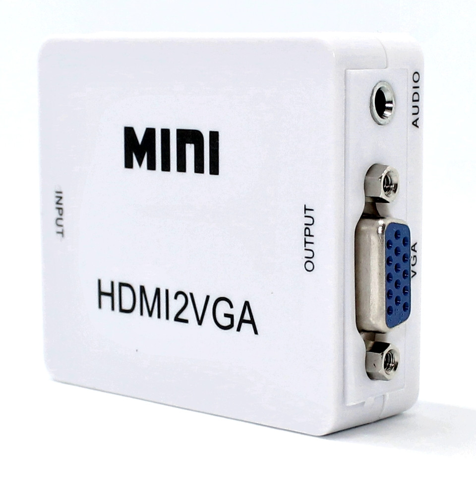 Конвертер переходник HDMI to VGA адаптер со звуком HDMI2VGA Аудио выход Video Converter Mini 1080P - фото 4 - id-p1346839552