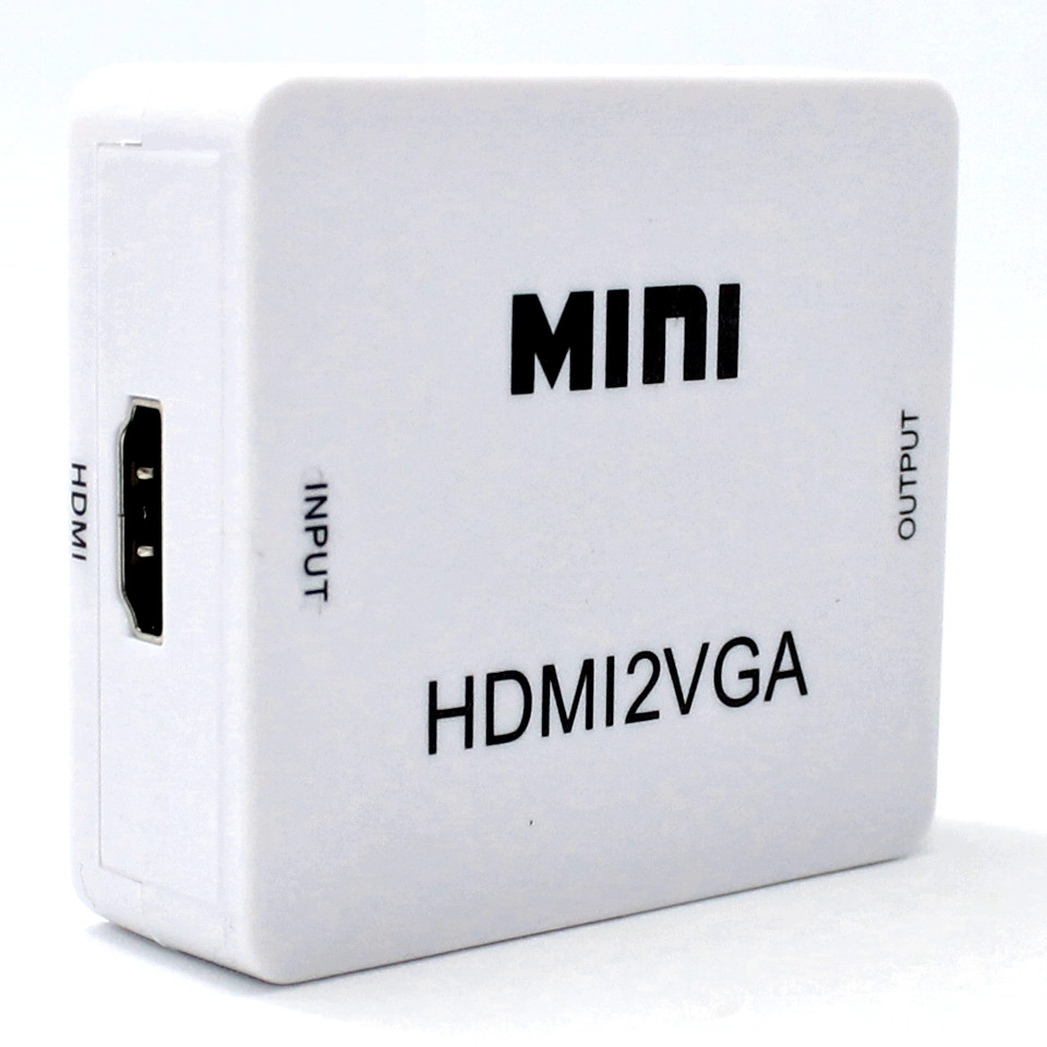 Конвертер переходник HDMI to VGA адаптер со звуком HDMI2VGA Аудио выход Video Converter Mini 1080P - фото 3 - id-p1346839552