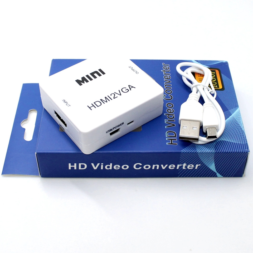 Конвертер переходник HDMI to VGA адаптер со звуком HDMI2VGA Аудио выход Video Converter Mini 1080P - фото 6 - id-p1346839552