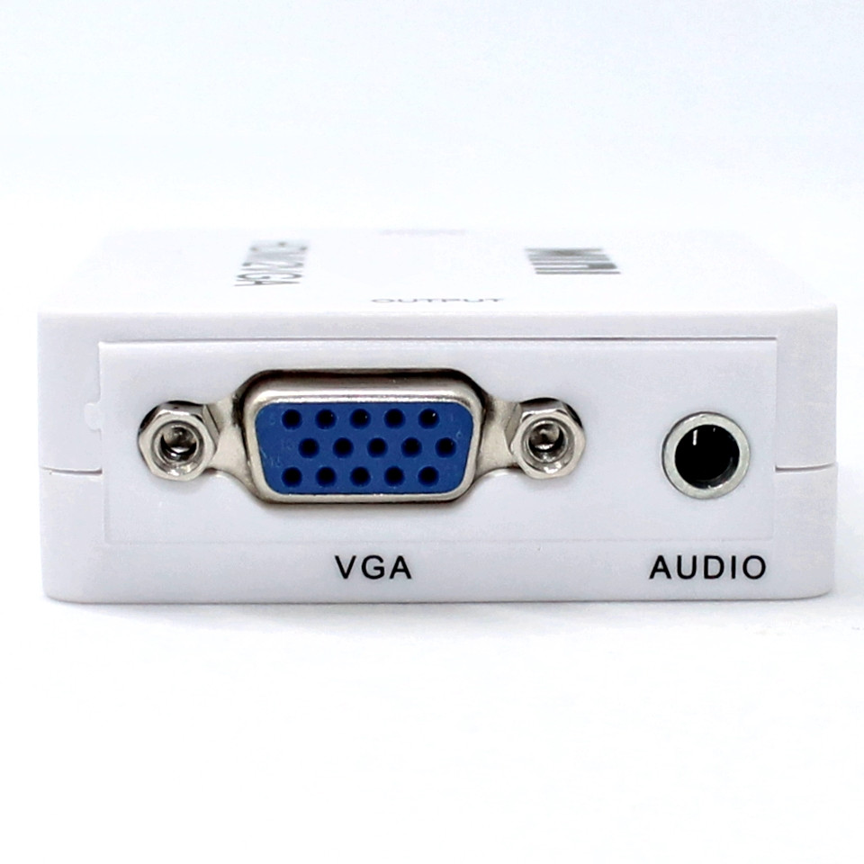 Конвертер переходник HDMI to VGA адаптер со звуком HDMI2VGA Аудио выход Video Converter Mini 1080P - фото 2 - id-p1346839552