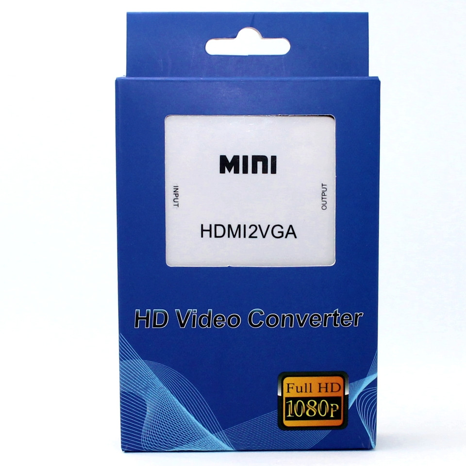 Конвертер переходник HDMI to VGA адаптер со звуком HDMI2VGA Аудио выход Video Converter Mini 1080P - фото 9 - id-p1346839552