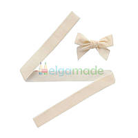 Стрічка оксамитова МОЛОЧНА, 25 мм