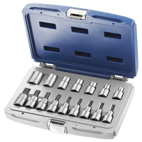 Набір інструментів 1/2" 16 од. TORX (T20-T60, головки E10-E20, E24) Stanley Expert E032907