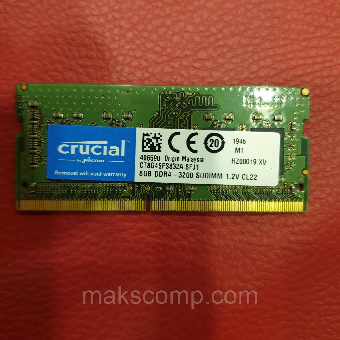 Память Crucial 8 Gb DDR4-3200 1.2V(CT8G4SFS832A.8FJ1)
