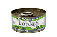 Tobias chicken and tuna ж/б (Консерва для собак курица и тунец 85 г)