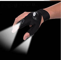 Перчатка для рыбалки, ремонта, охоты с LED подсветкой, с фонариком (левая )