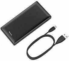 УМБ Power Bank (зовнішній акумулятор) для телефону Baseus Mini JA 3 A 20000 мАг Чорний (PPJAN-B01), фото 6