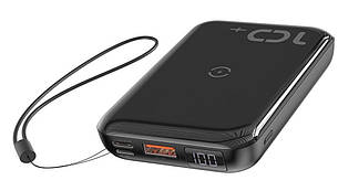 УМБ Power Bank (зовнішній акумулятор) для телефону Baseus Mini S БЗП 10000 мАг Чорний (PPXFF10W-01), фото 3