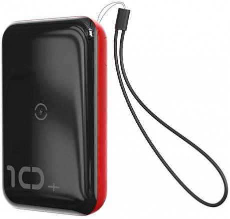УМБ Power Bank (зовнішній акумулятор) для телефону Baseus Mini S БЗП 10000 мАг Чорний (PPXFF10W-19), фото 1
