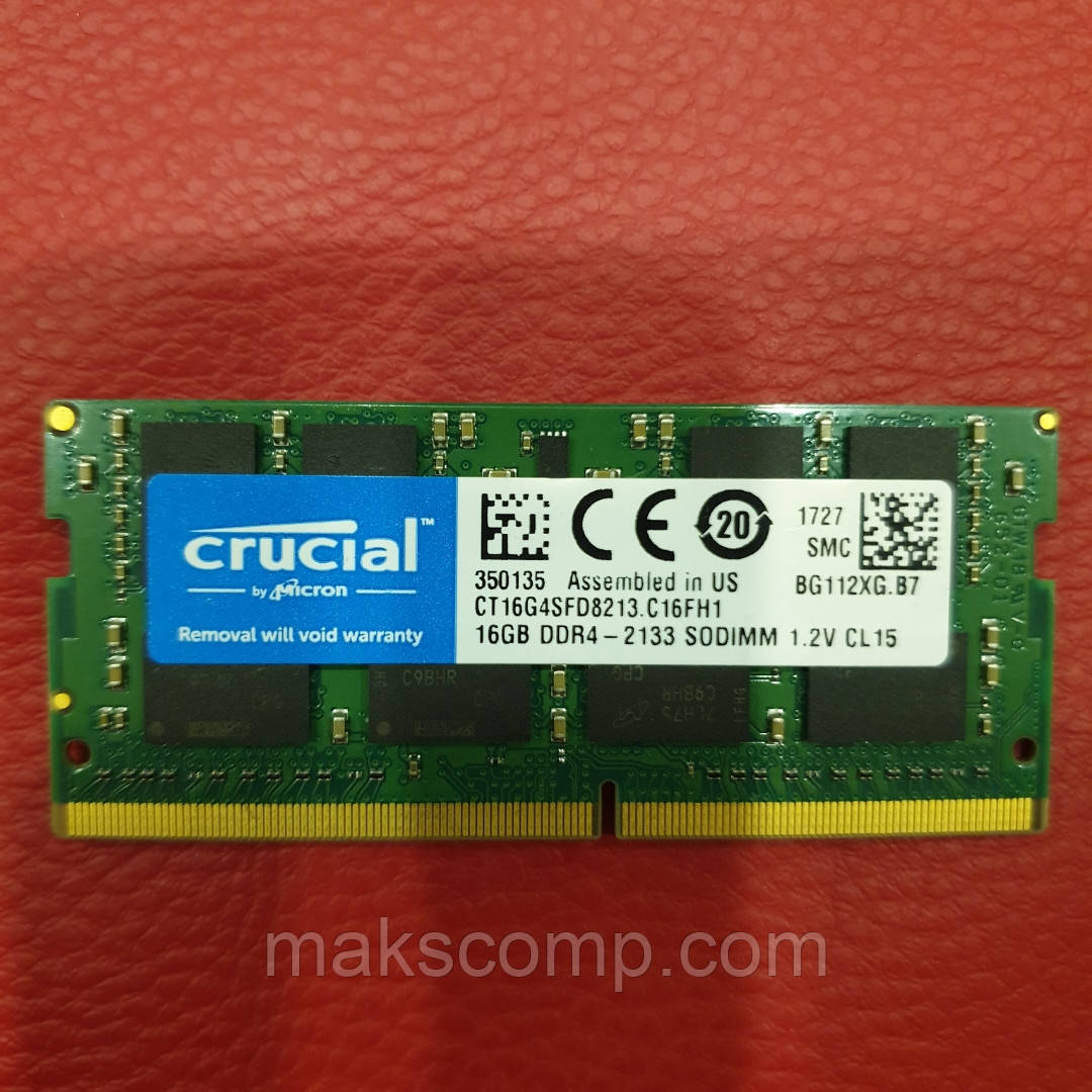 Пам'ять Crucial 16Gb DDR4-2133 So Dimm 1.2 V(CT16G4SFD8213)
