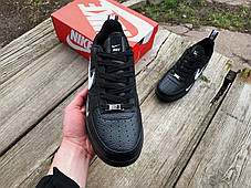 Чоловічі кросівки Nike Air Force 1 (41-46) Black чорні, фото 3