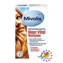 Комплекс мінералів і вітамінів для волосся Mivolis Haar Vital 60шт