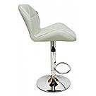 Барний стілець для барної стійки хокер з спинкою на кухню крісло барне високу Hoker еко шкіра B 087 білий, фото 6