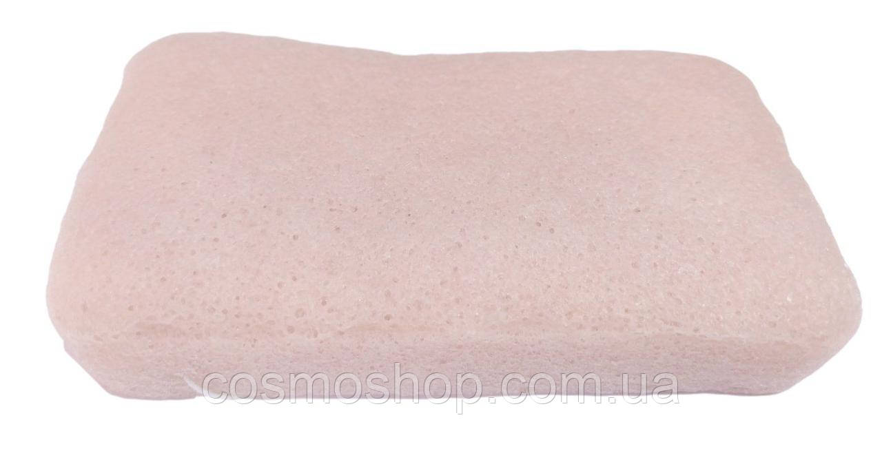 Губка для душа конжаковая розова Konjac sponge, розмір 115*60мм, 1шт - фото 1 - id-p1347026056