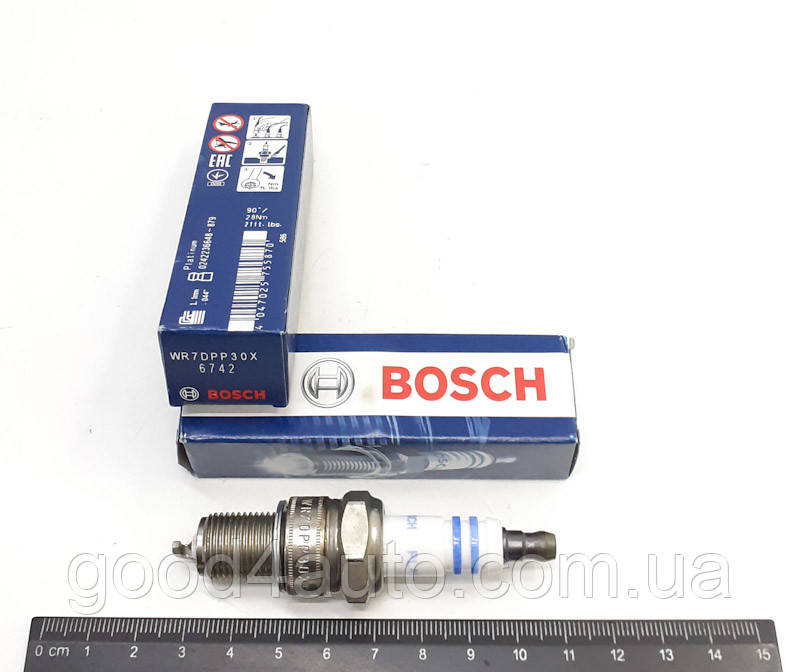 Свечи зажигания 2110 (8 кл.) (Bosch) платина WR7DPP30X, фото 1