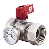 Кран ГГМ з накидною гайкою з термометром Koer KR.1034 - 1" прямий (KR2892), фото 3