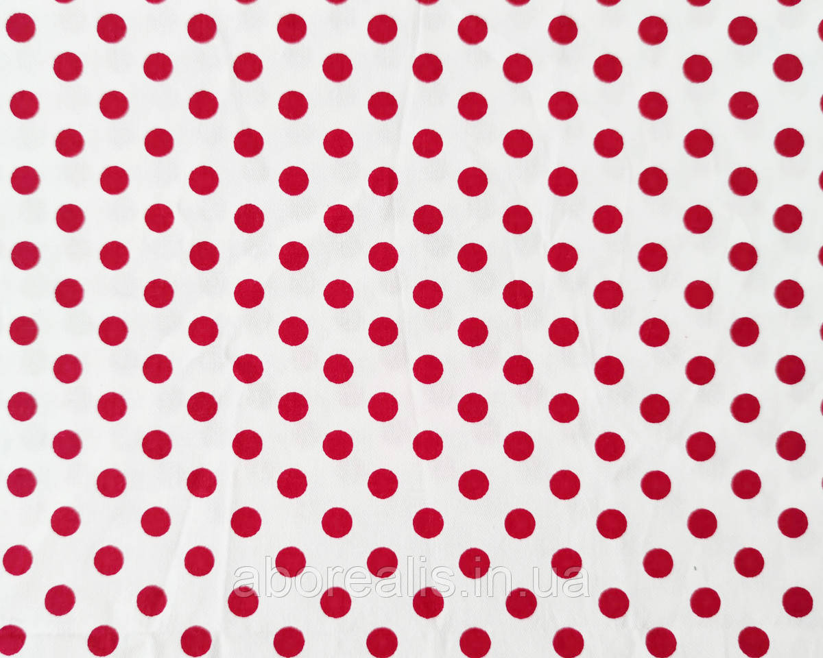 Тканина бавовна "Горошок 7 мм". Відріз 40*50 см, фото 1