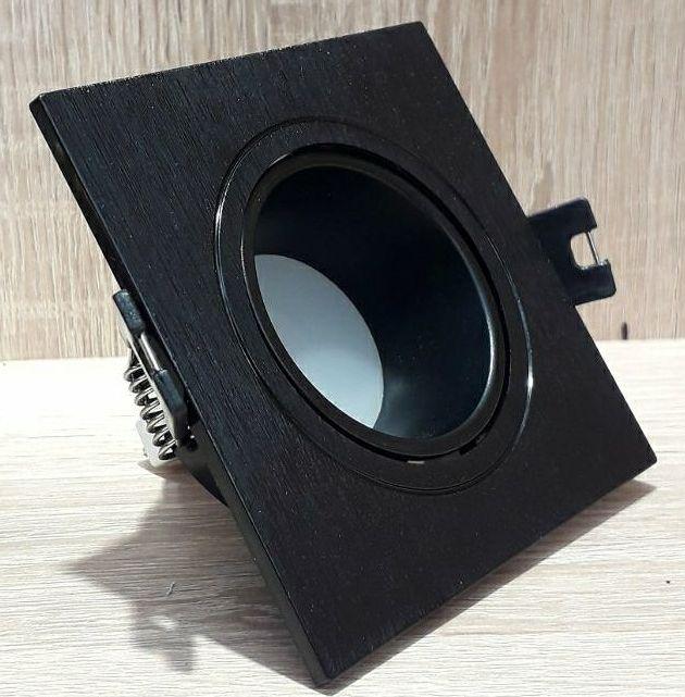 Точечный Встраиваемый светильник Feron DL0380 Чёрный поворотный квадратный - фото 2 - id-p1345016007