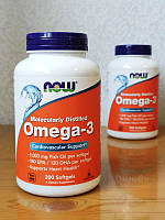 Омега-3 NOW Omega-3 1000mg 200 капс