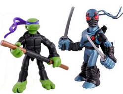 Go Набір мініфігурок Донателло та Фут Ніндзя — Donatello and Foot Tech Ninja, 4Kids, 7 см, Playmates