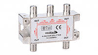 Сплиттер 4-WAY Splitter OpenFox CAS-408C с проходом питания для эфирного, кабельного ТВ