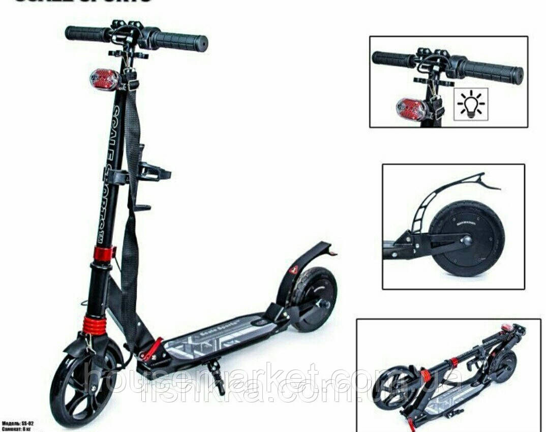 Електро самокат Scale sports SS-02. Black. Led-Ліхтарик - фото 1 - id-p1321378304