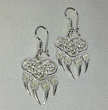 "Печатка Велеса" (вовча) сережки з фіксатором з срібла 925-ої проби, фото 2