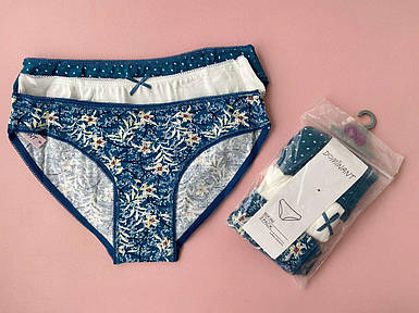 Бавовняний набір жіночих трусиків сліп Dominant (Туреччина) паковання 3 шт.