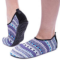 Взуття Skin Shoes для пляжу, плавання і спорту PL-1822 сірий-фіолетовий