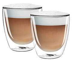 Набір склянок Cappuccino (Капучино) (2 ШТ) 300 ML (мл) Filter Logic CFL-660B з подвійним дном