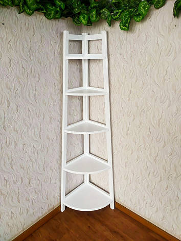 Белая этажерка стеллаж для кухни из дерева "Робин - 2" от производителя, фото 2