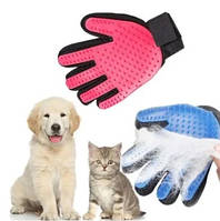 Рукавичка для вичісування шерсті з домашніх тварин Pet Brush Glove EL-513