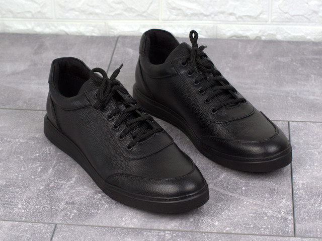 Кросівки шкіряні чоловічі демісезонні взуття великих розмірів Rosso Avangard Ada Black Leather TPR BS