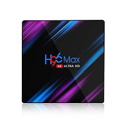 Android TV приставка, медіаплеєр Rockchip TV BOX H96 MAX | RK3318, 4GB RAM, 32GB ROM | Чорний