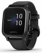 Смарт-годинник Garmin Venu Sq – Music Edition Slate Aluminum Bezel with Black Case and Silicone Band