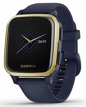 Смарт-годинник Garmin Venu Sq – Music Edition Light Gold Aluminum Bezel with Navy Case and Silicone Band