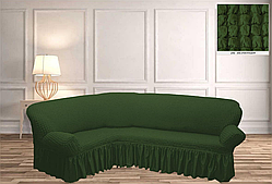 Чохли Турецькі на кутовий диван  ⁇  Дивандеки на кутовий диван  ⁇  Накидки на диван  ⁇  Колір — Зелений