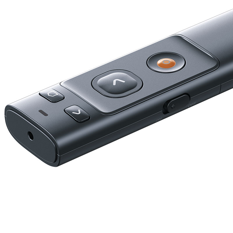 Беспроводная указка-презентер BASEUS Orange Dot Wireless Presenter (Red Laser) |100m, USB/Type-C Receiver| - фото 1 - id-p1347192560