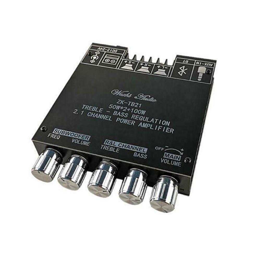 Аудіопідсилювач плата ZK-TB21 2X50W + 1X100W, Bluetooth v5.0, фото 1