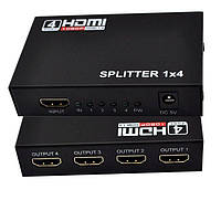 HDMI сплиттер активный 1080 Full HD 4 порта 1 вход на 4 экрана Splitter