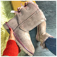 Женские зимние UGG Bailey Bow II 2 Dusk, розовые замшевые сапоги угги бейли боу женские ботинки уги