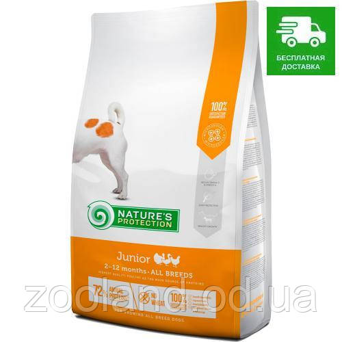 NPB46041 Nature's Protection Junior All breeds Птица, 18 кг