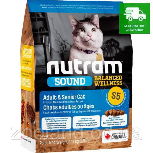 Nutram S5 Sound Balanced Wellness Adult & Senior Cat, 5,4 кг