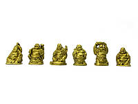 Хотеи (набор 6шт) каменная крошка желтые (h-3 см коробка 18х3,5х2 см)