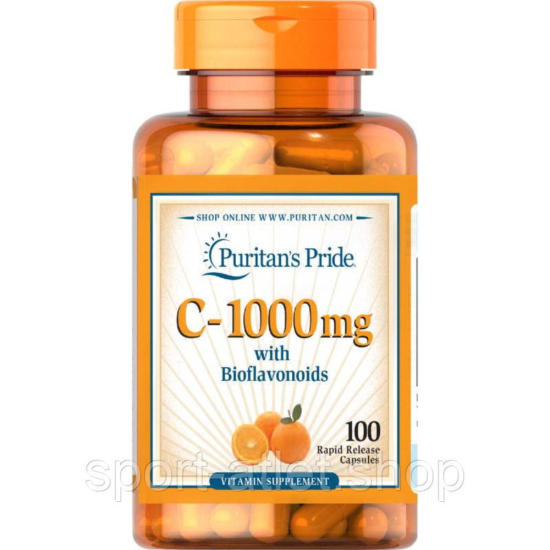 Вітаміни та мінерали Puritan's Pride Vitamin C 1000 mg with Bioflavonoids, 100 капсул