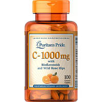 Витамины и минералы Puritan's Pride Vitamin C-1000 mg with Bioflavonoids & Rose Hips, 100 каплет