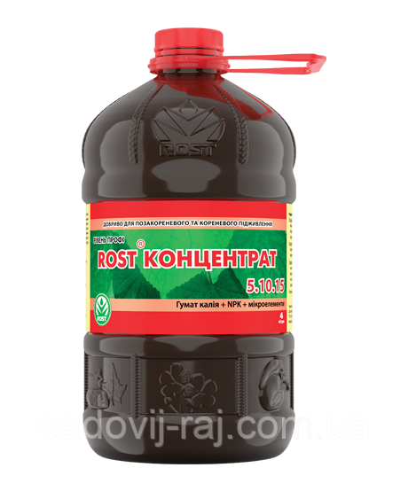 Рост-концентрат NPK 5+10+15 Калійний 4 л Кіссон Україна