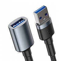 USB кабель удлинитель Baseus Cafule USB 3.0 CADKLF-B0G (AM / AF штекер - гнездо, Темно-серый, 1м)